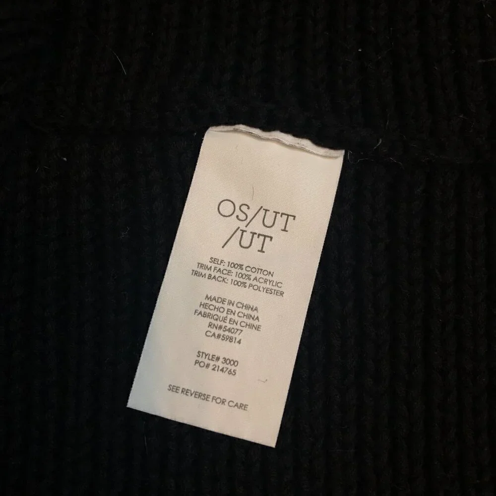 CAbi Infinity Scarf Women's Size O/S Black Gray Faux Fur Trim Twist